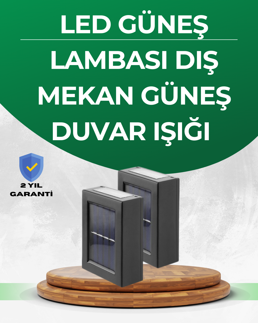 Şeffaf Abajurlu Duvar Tipi Solar Işık