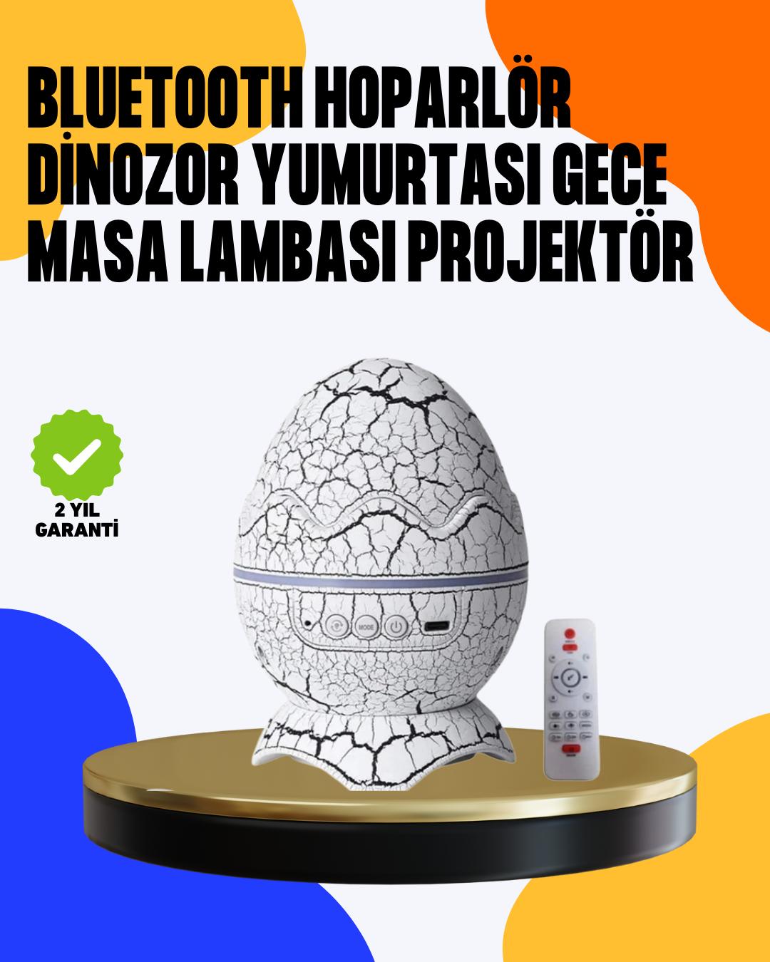Yüksek Çözünürlüklü LED Galaksi Projektör + 19 Sesli Uyku Makinesi