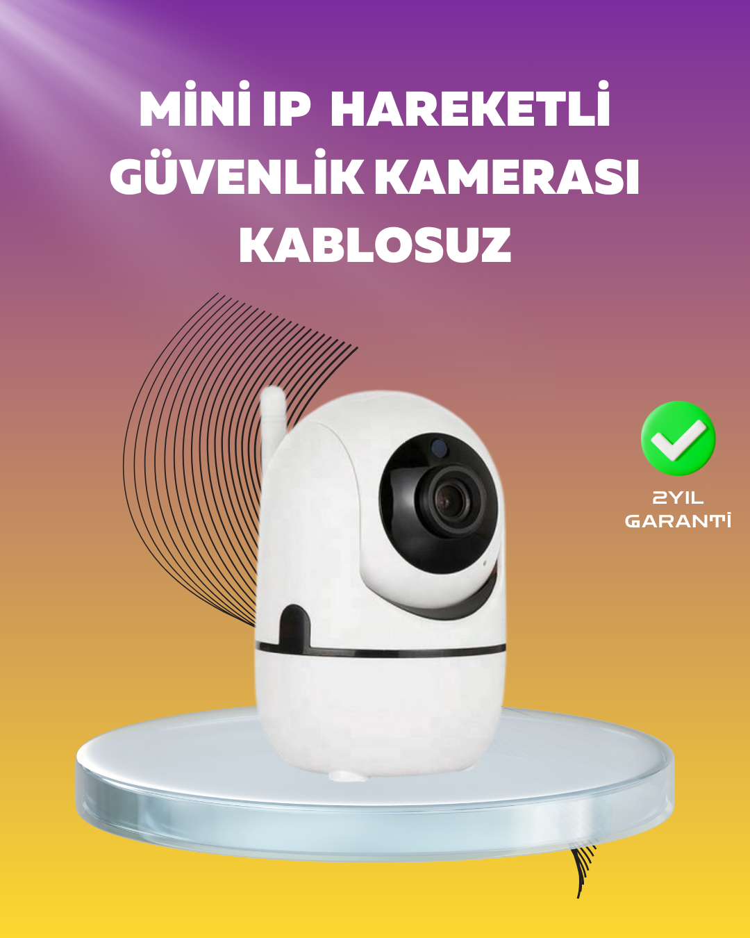 1080P WiFi Akıllı Güvenlik Kamerası – Pan & Tilt Hareket Takip ve İki Yönlü Ses