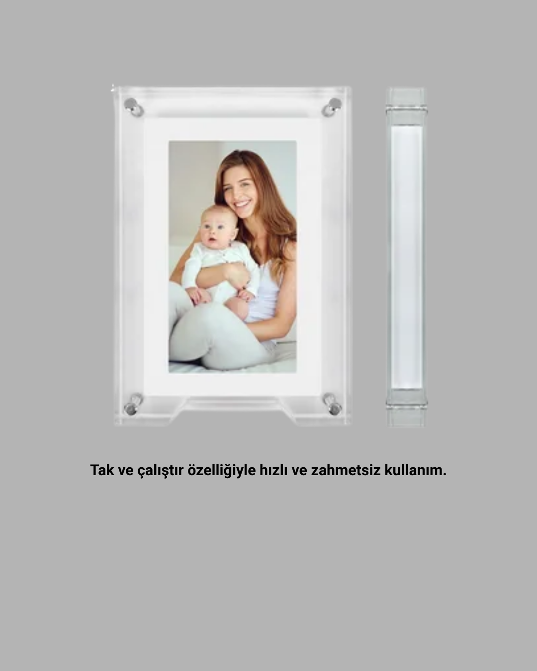1024x600 çözünürlük ve 450 nit parlaklıkla fotoğraflarınızı en net şekilde sunar. IPS panel