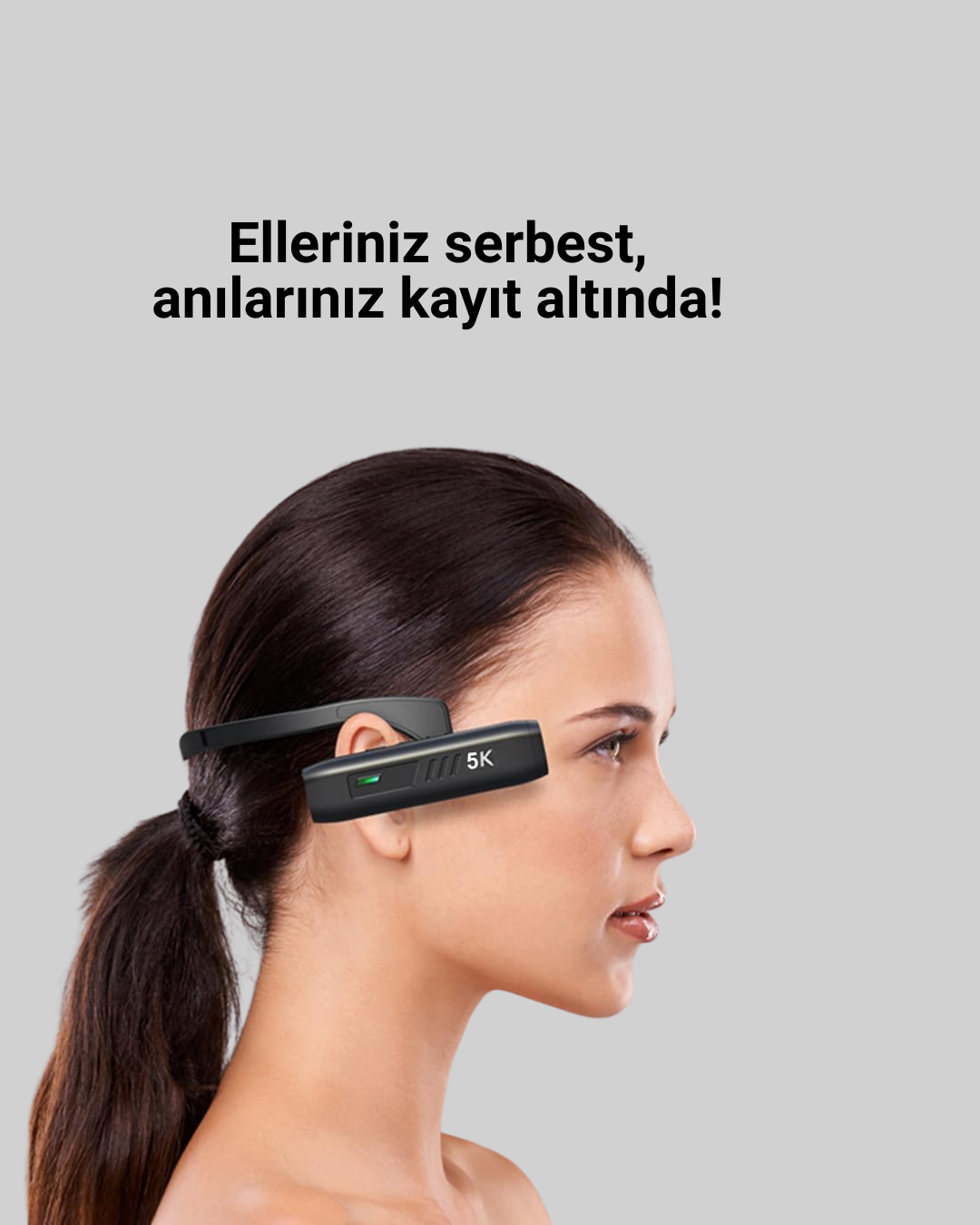 BGelişmiş teknoloji ile donatılmış başa takılabilir kamera