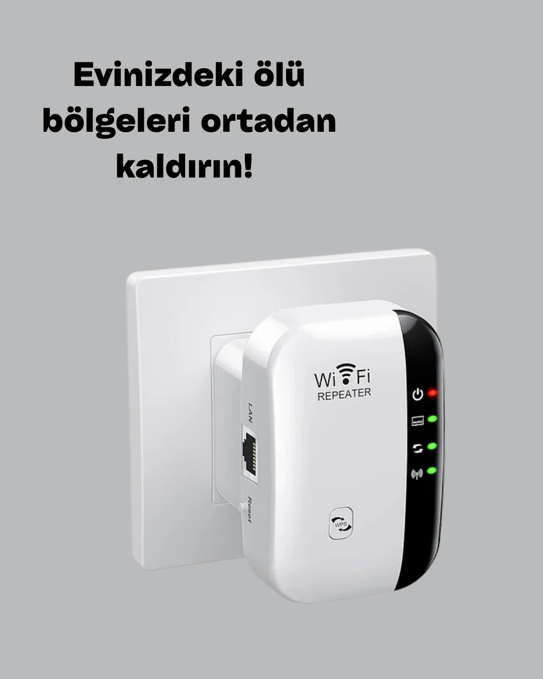 Tak-çalıştır kolaylığı ile tasarlanan bu kablosuz menzil genişletici