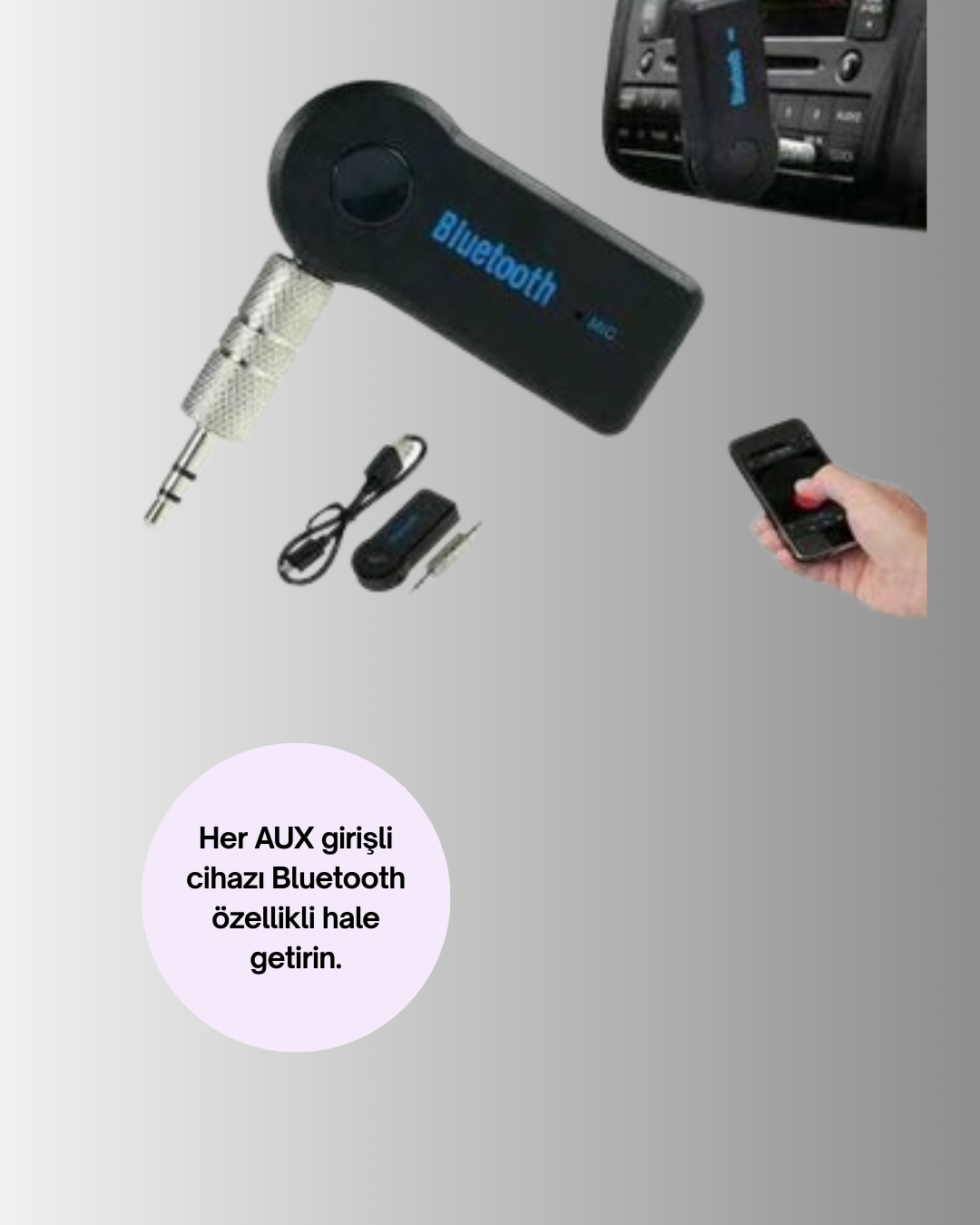 Bluetooth AUX Araç Kiti