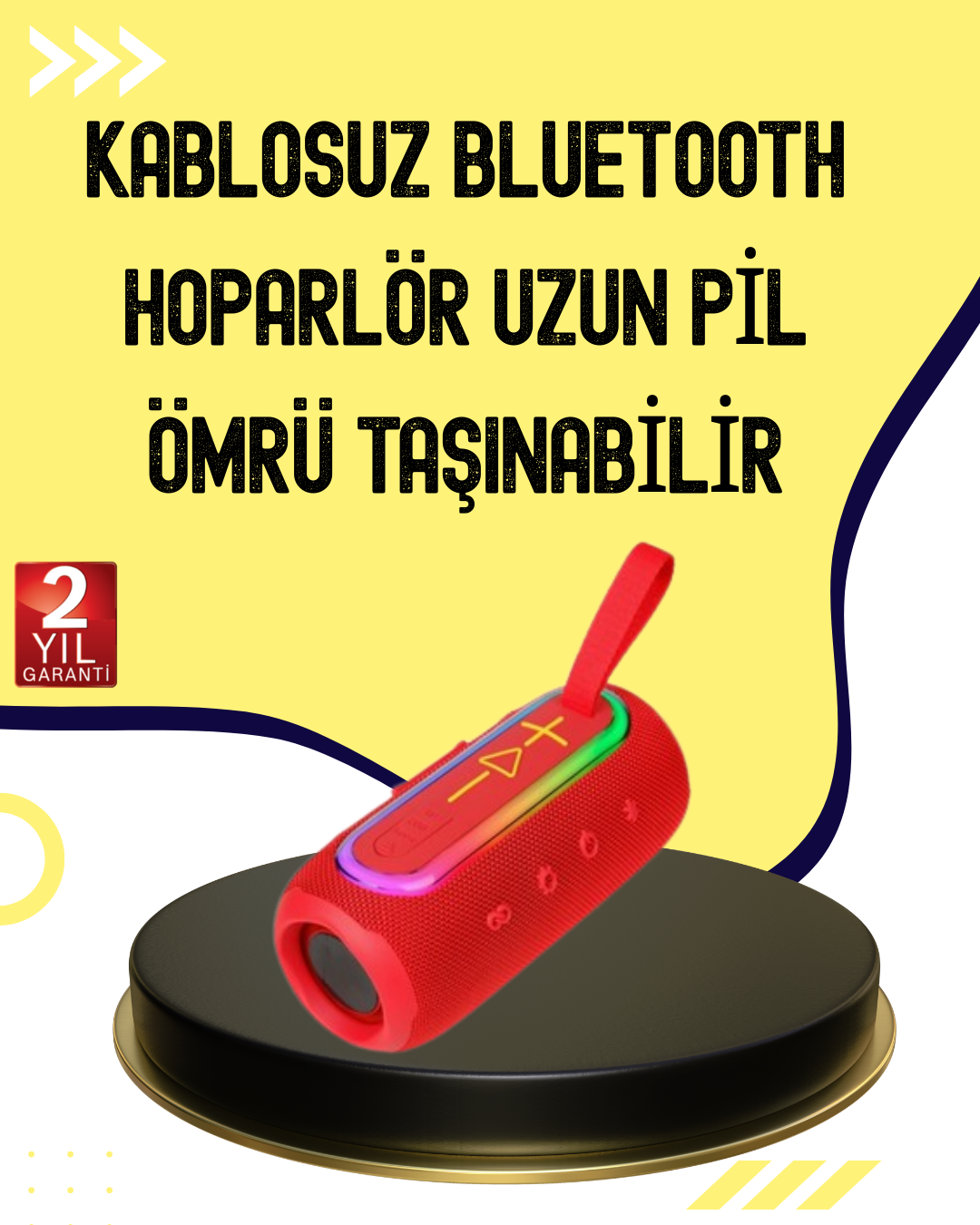 Uzun Pil Ömürlü Bluetooth 5.1 Hoparlör