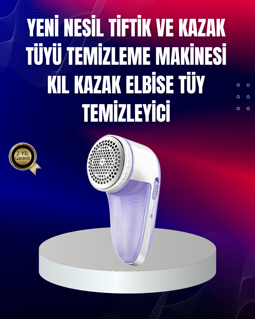 Tüy ve Tiftik Temizleyici – 3 Bıçaklı 200ml Kapasiteli