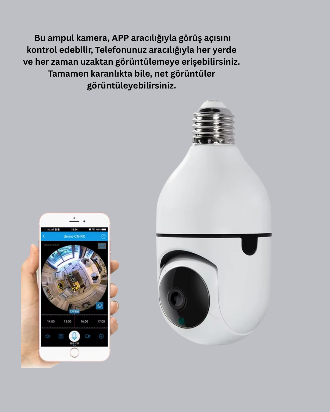 kullanıcı dostu bir kurulum süreci sunar. Karmaşık montaj süreçlerine gerek kalmadan doğrudan kullanılabilir.360 derece dönebilen lens yapısı sayesinde daha geniş alanlar izlenebilir. Kamera