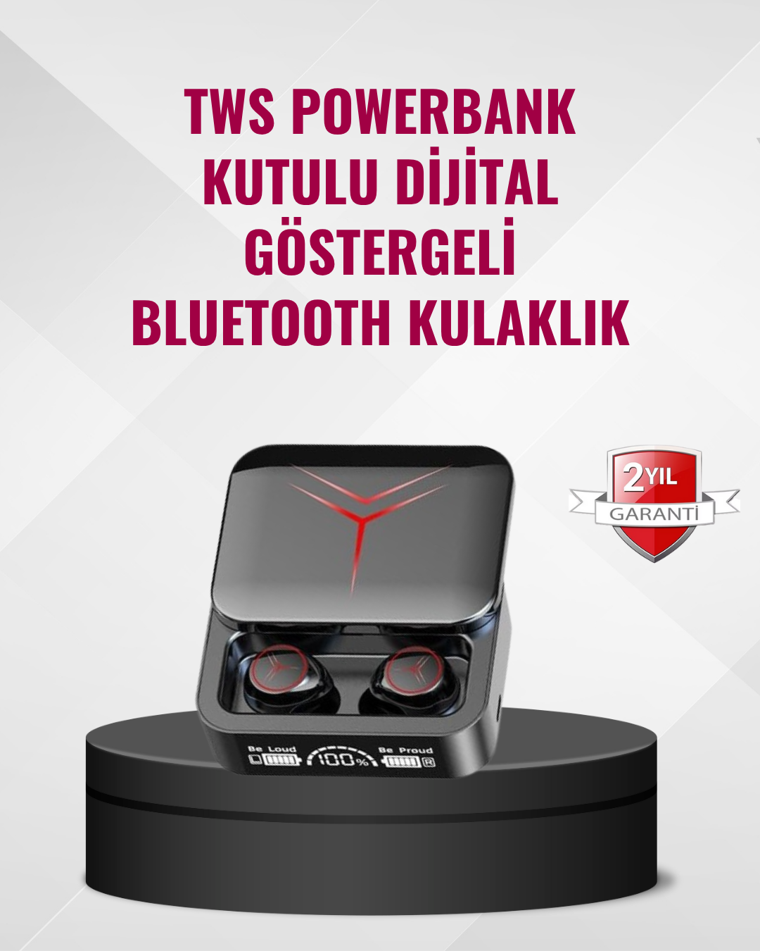 Bluetooth 5.3 Kablosuz Kulaklık – Dokunmatik Kontrol ve IPX6 Su Geçirmezlik