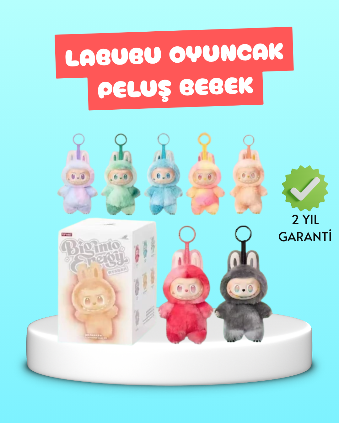 Yumuşak Dolgulu Labubu Karakter Peluş Oyuncak