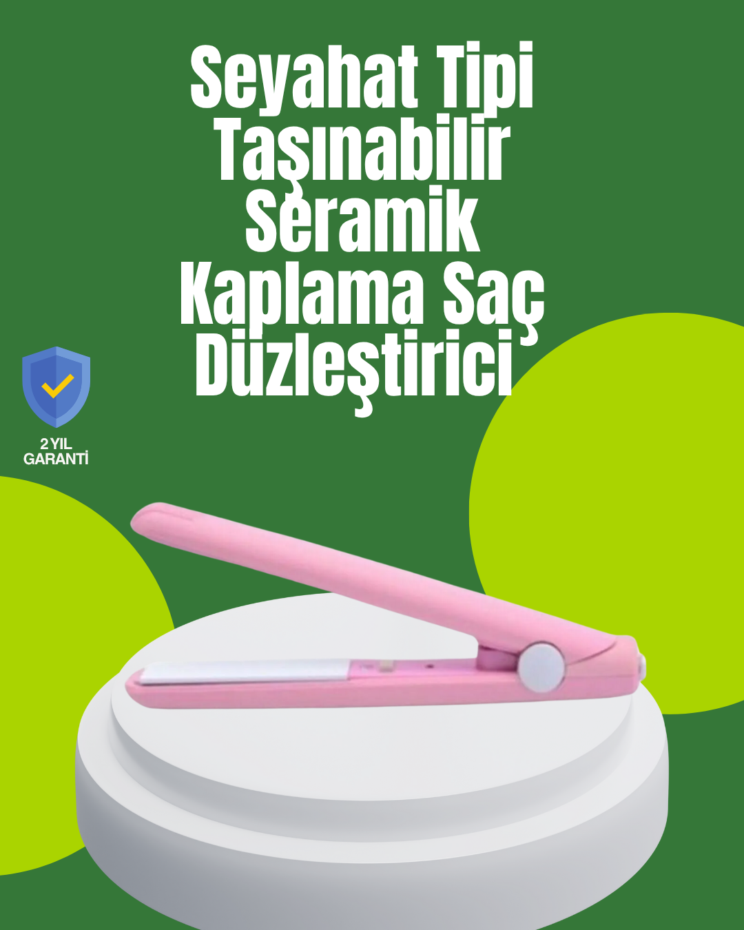 Yüzer Plakalı Kompakt Bukle Maşası – Elastik Tutuculu Saç Dostu Profesyonel Tasarım