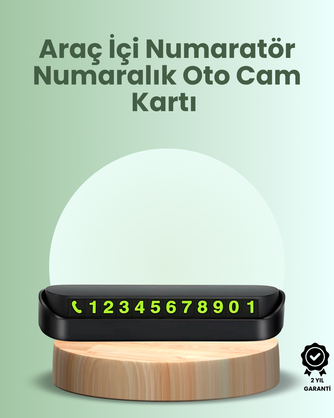 Kompakt Fosforlu Park Numaratörü – Gündüz Şıklığı Gece Görünürlüğü