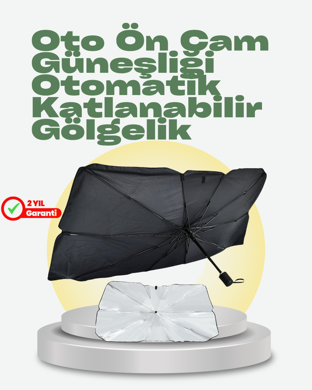 Katlanabilir Oto Güneşlik – Pratik Dayanıklı UV Koruyucu Tasarım