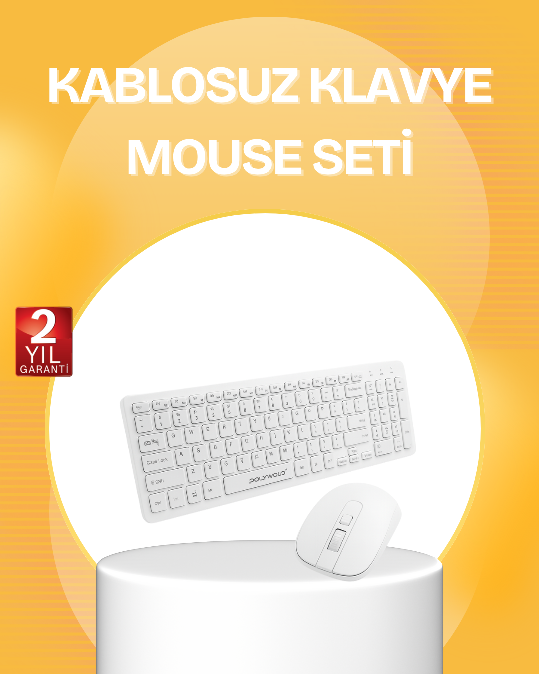 Kablosuz Klavye Mouse Takımı - Ergonomik Sessiz ve Enerji Tasarruflu