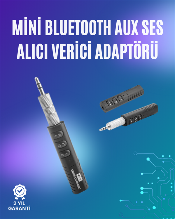 Mini Bluetooth Müzik Alıcısı | Ev & Araç Stereo Sistemlerine Kablosuz Bağlantı