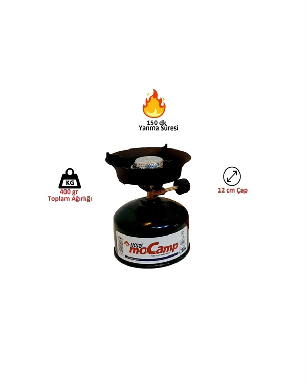 Sadece 400 gram ağırlığında olmasıyla dikkat çeken bu kamp ocağı