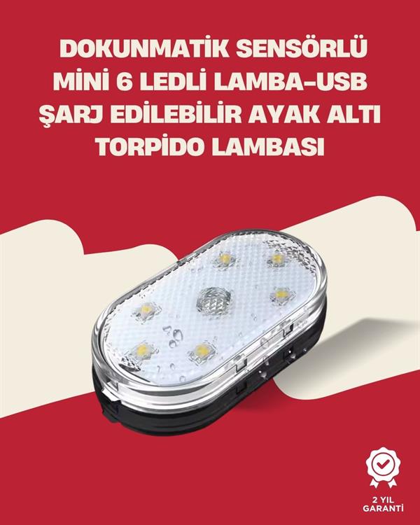 Uzun Ömürlü Lityum Bataryalı Kompakt Araba İç Mekan LED Işıklar