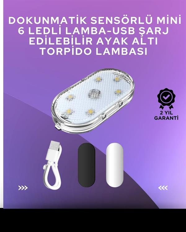 USB Şarjlı 3 Saat Kesintisiz Çalışan Araba Atmosfer Işıkları