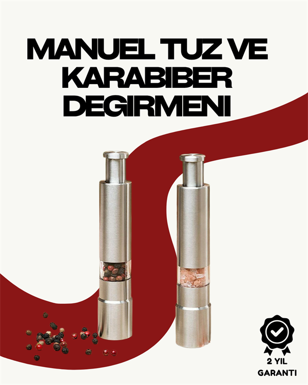 Hafif ve Kompakt Taşınabilir Baharat Öğütücü - Mutfak ve Masa için