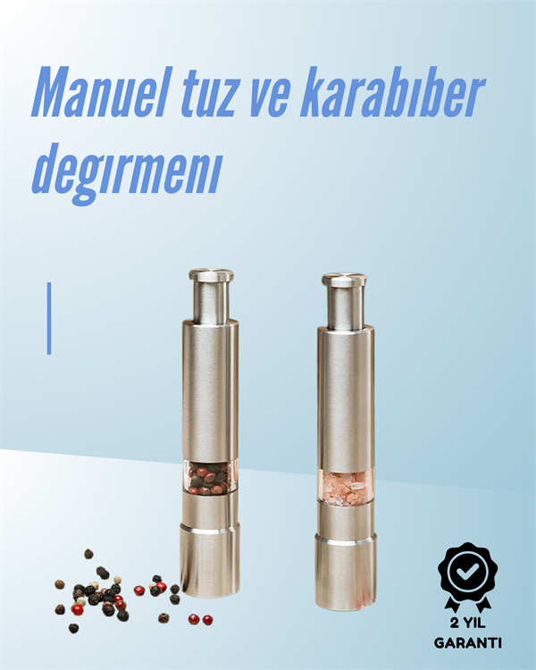 Ergonomik Tasarımlı Nem Geçirmez Kapaklı Baharat Öğütücü