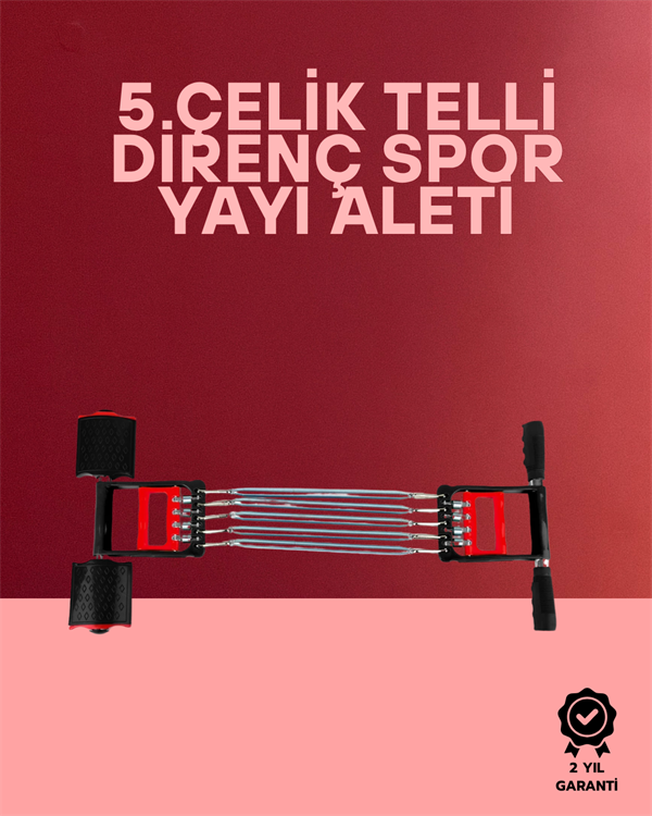 Ayarlanabilir Elastik Yaylı Ergonomik Tasarımlı Kas Güçlendirme Seti