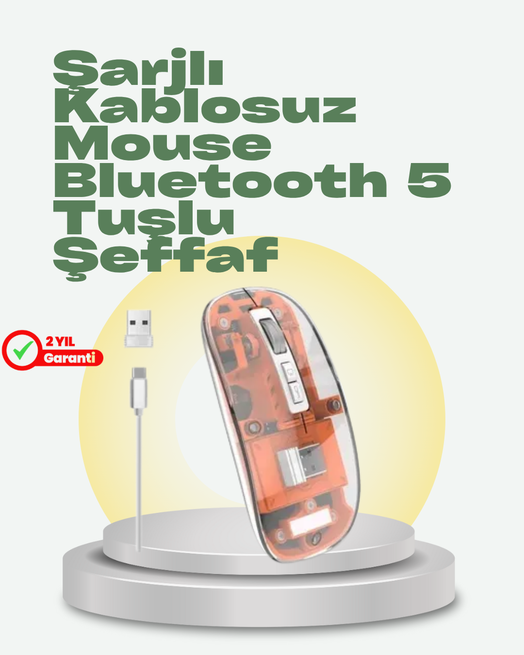 Geniş Uyumluluklu Kablosuz Fare – Windows Mac Linux Destekli