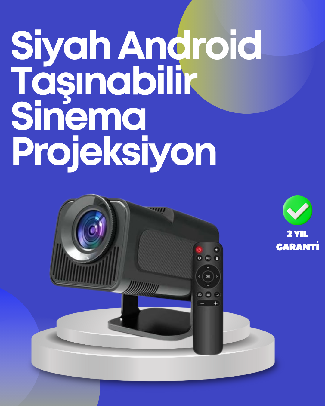 HDMI USB ve Kulaklık Girişli Çoklu Bağlantı Seçenekli Projektör