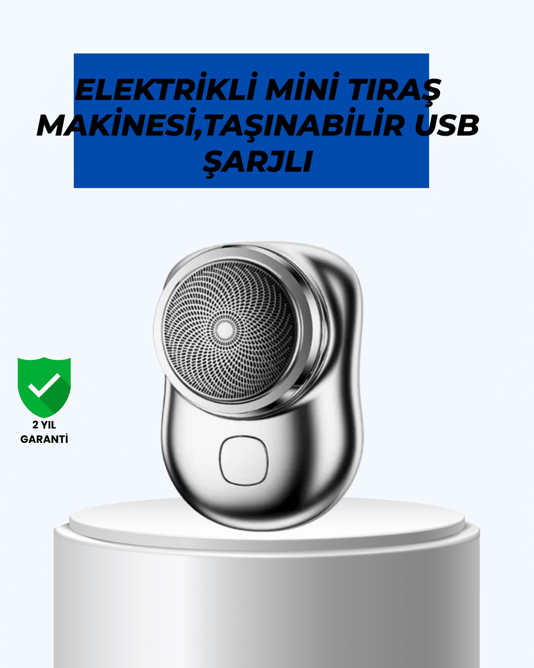 Mikro titreşim motorlu düşük sesli USB girişli tıraş makinesi