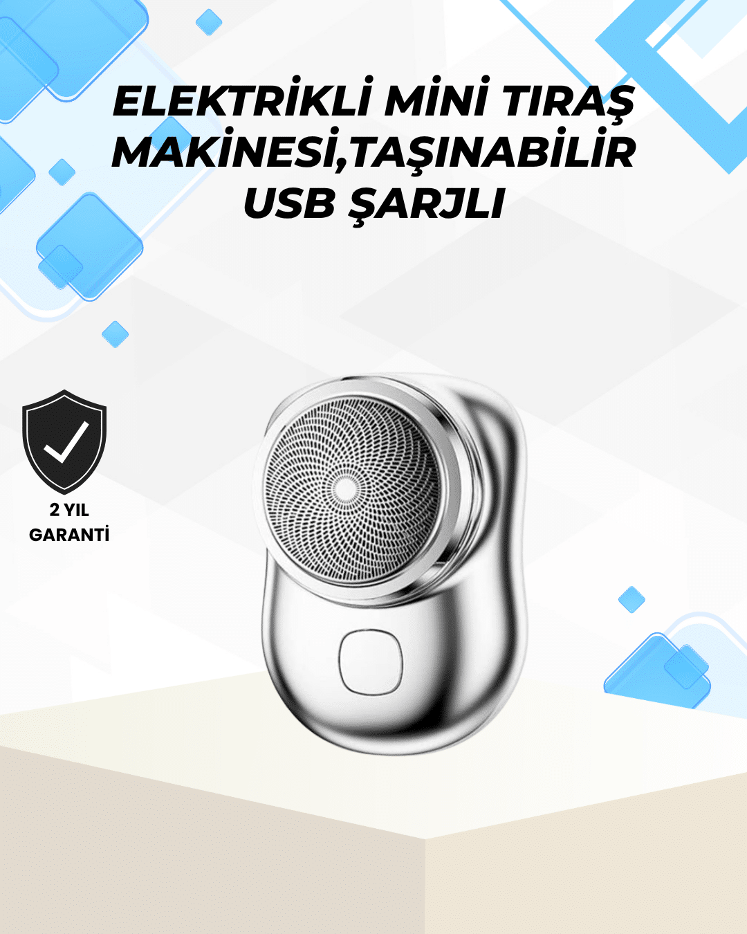 Islak-Kuru Kullanımlı Suya Dayanıklı Mini Tıraş Cihazı