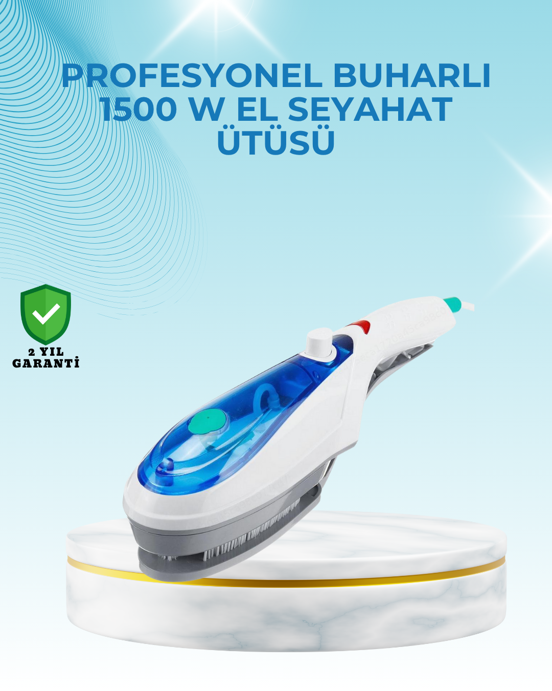 1500W Güçlü Buharlı Ütü | Yanık Riski Olmadan Hızlı Ütüleme