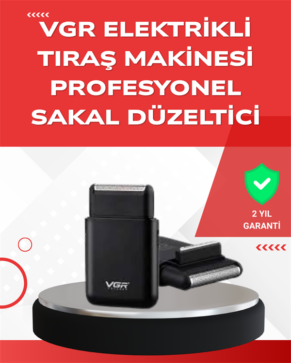 ABS Gövdeli Süper İnce Elektrikli Sakal Kesici – 45 dk Kablosuz Kullanım Yanak Makası Dahil