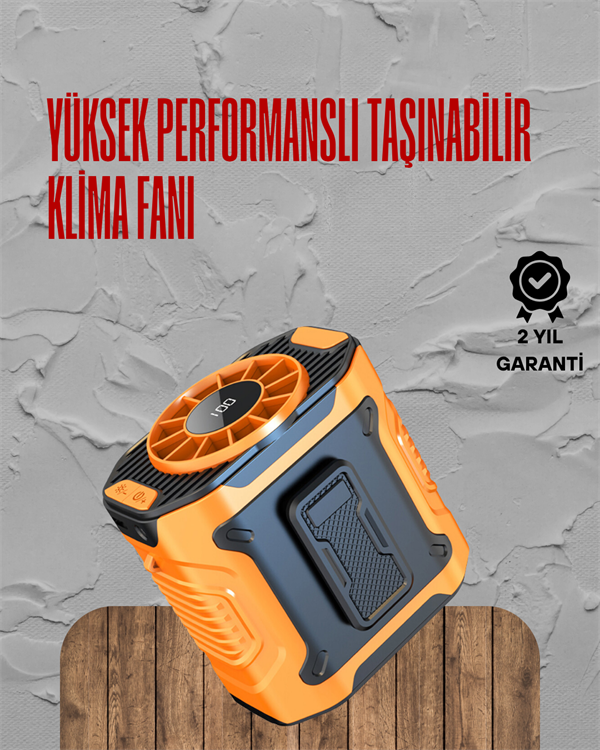 Turbo Mini Fan – Dijital Ekranlı Sessiz & Şarjlı Serinlik!