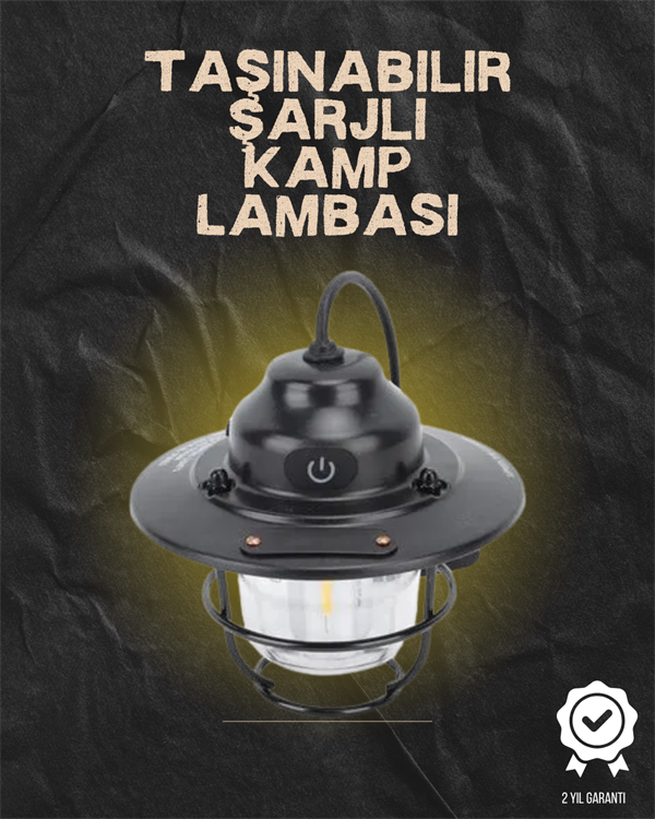 Kamp ve Bahçe İçin Retro LED Fener – Sıcak Işık Uzun Ömürlü Batarya