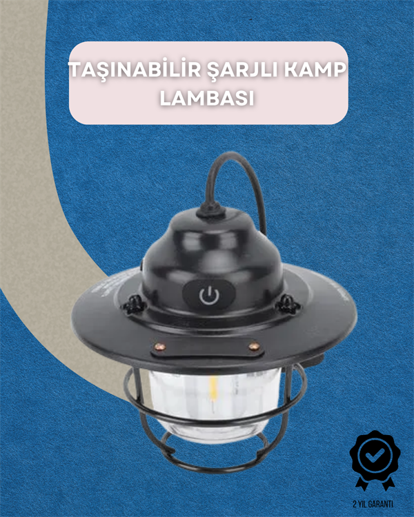 Dış Mekan İçin Şık LED Fener – 4400mAh Pil IPX4 Su Geçirmez Asılabilir