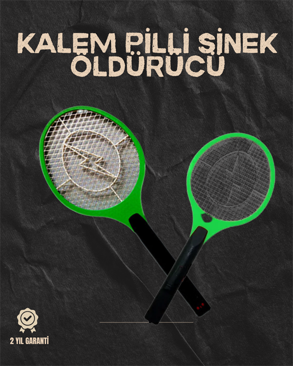 Hafif ve Ergonomik Elektronik Böcek Öldürücü – Güvenlik Koruması ile Pil Kontrollü