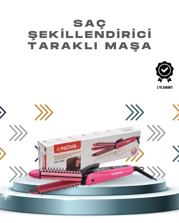 Ergonomik Tasarımlı Fön ve Maşa Uyumlu Saç Şekillendirici Maşa