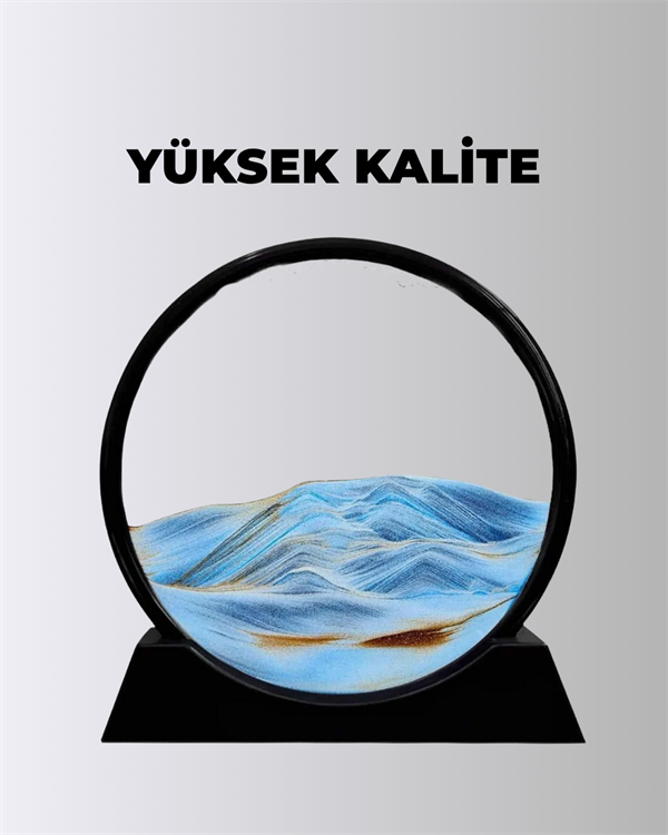 görsel olarak büyüleyici bir deneyim sunar. İçindeki kum parçacıkları