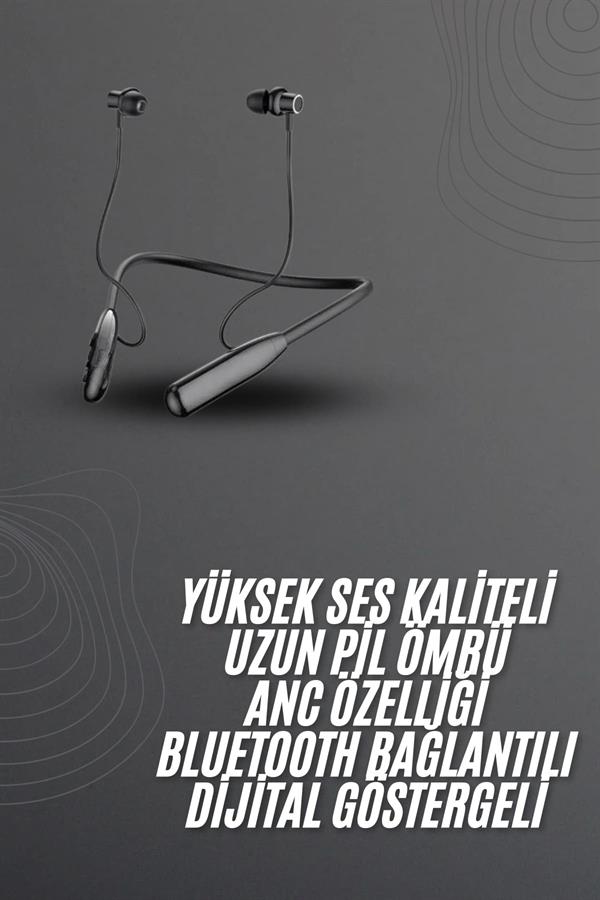 100 Saat Bluetooth Kulaklık Dijital Göstergeli ANC Özelliği Kablolu