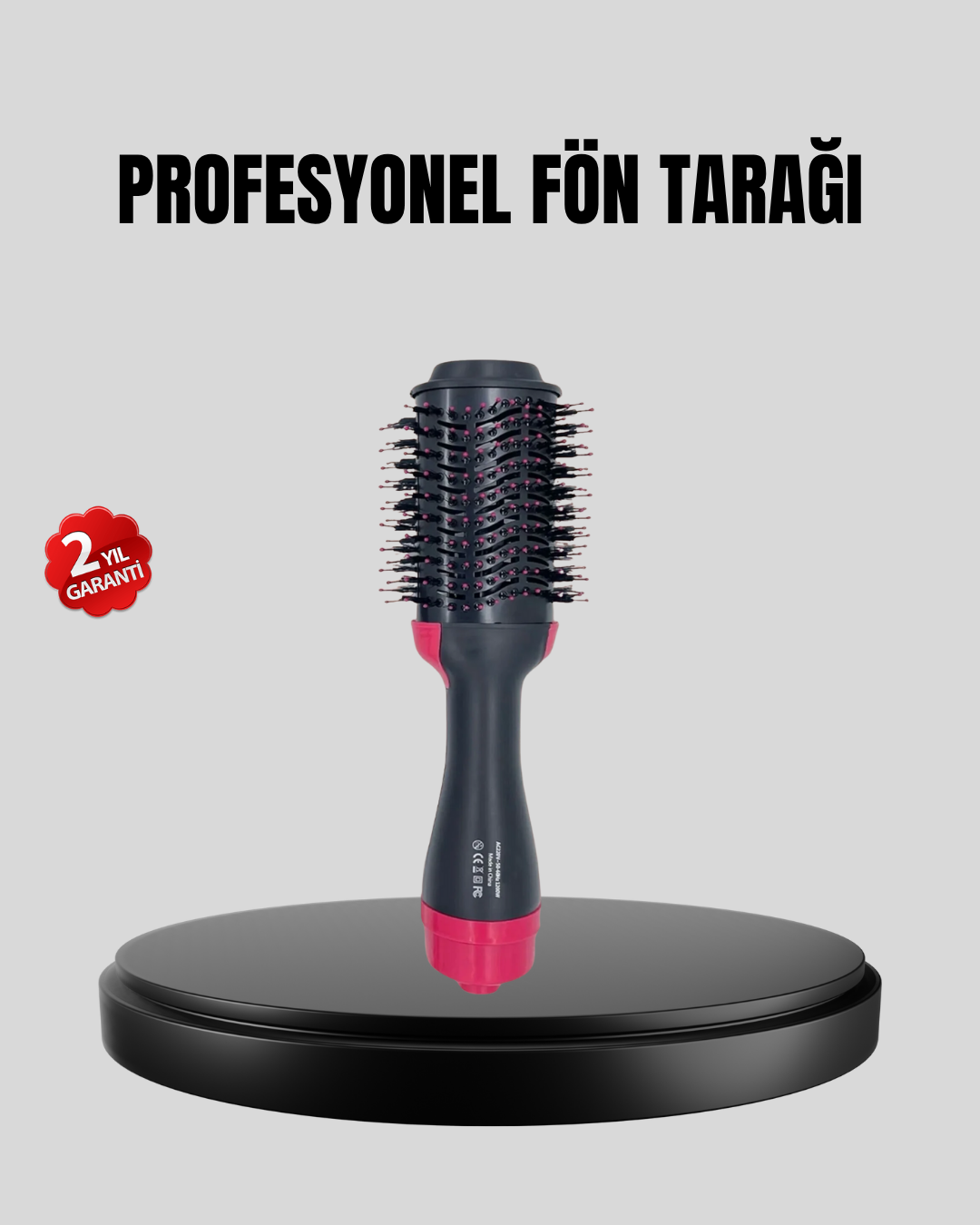 220°C Profesyonel Fön Tarağı – Negatif İyon Teknolojili 3 Isı Kademeli 1200W