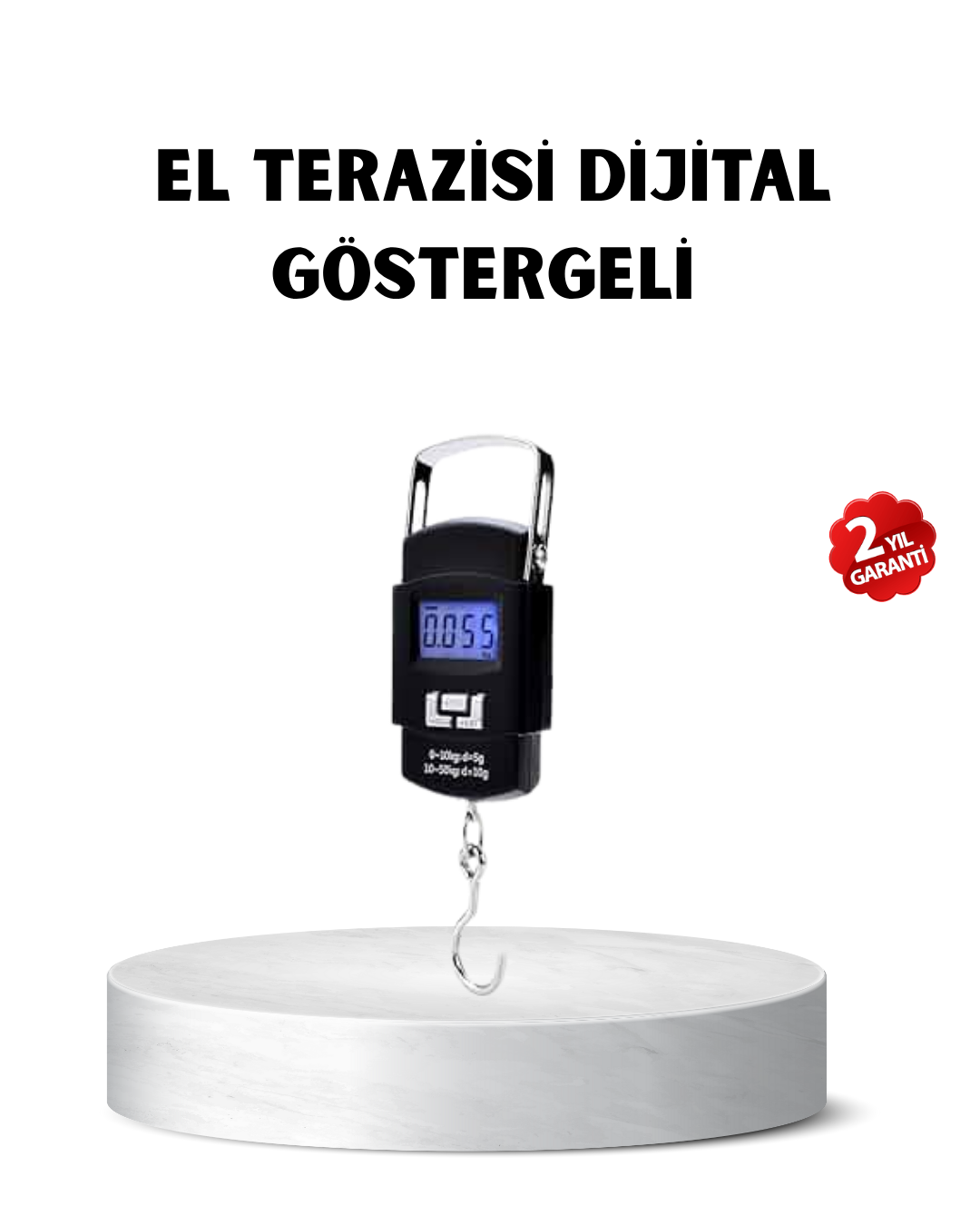 Portatif Dijital El Kantarı – Bavul Kargo ve Paket Tartı Cihazı 50 Kg