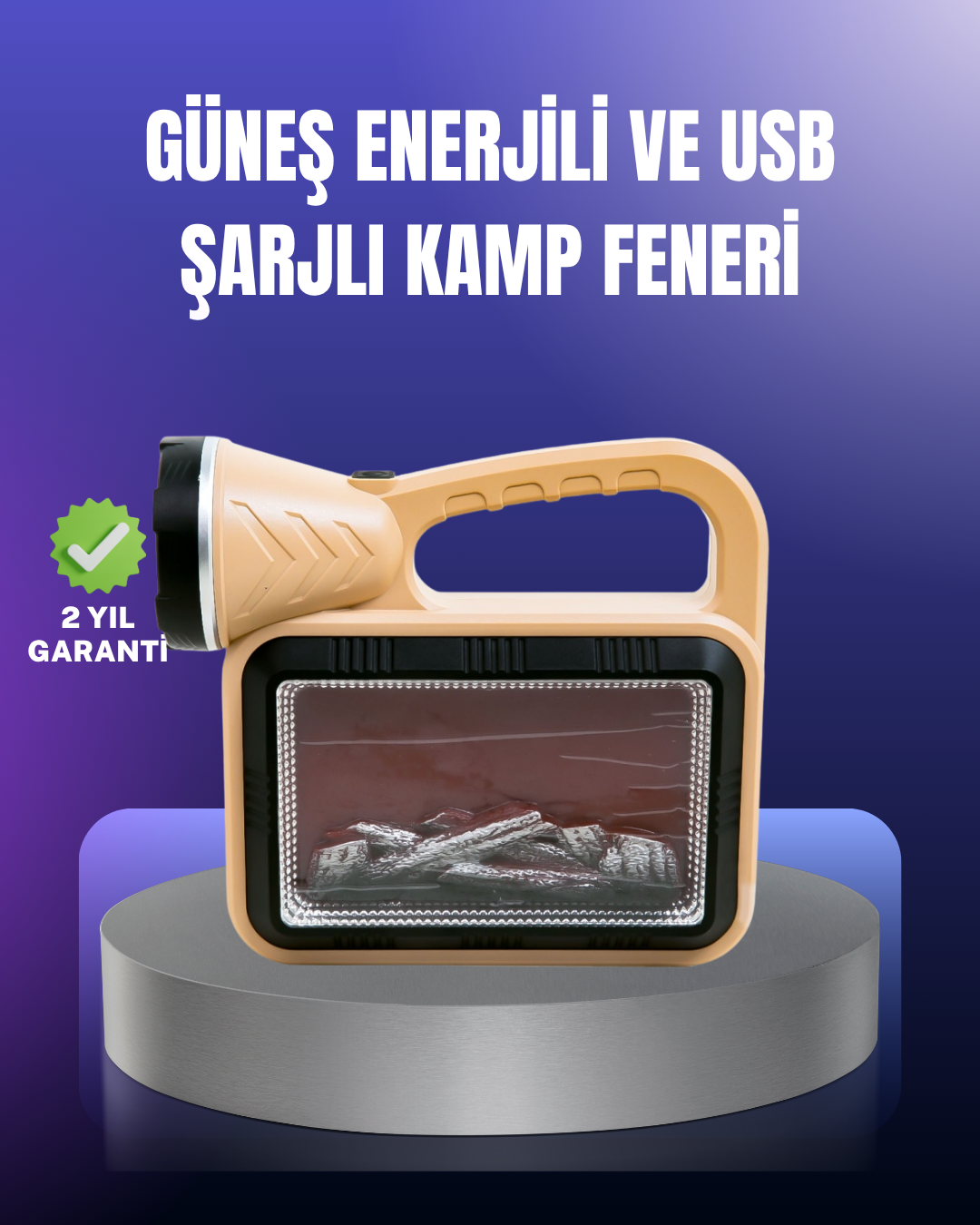 Solar Enerjili Alev Lambası – El Feneri ve Dekoratif Işık