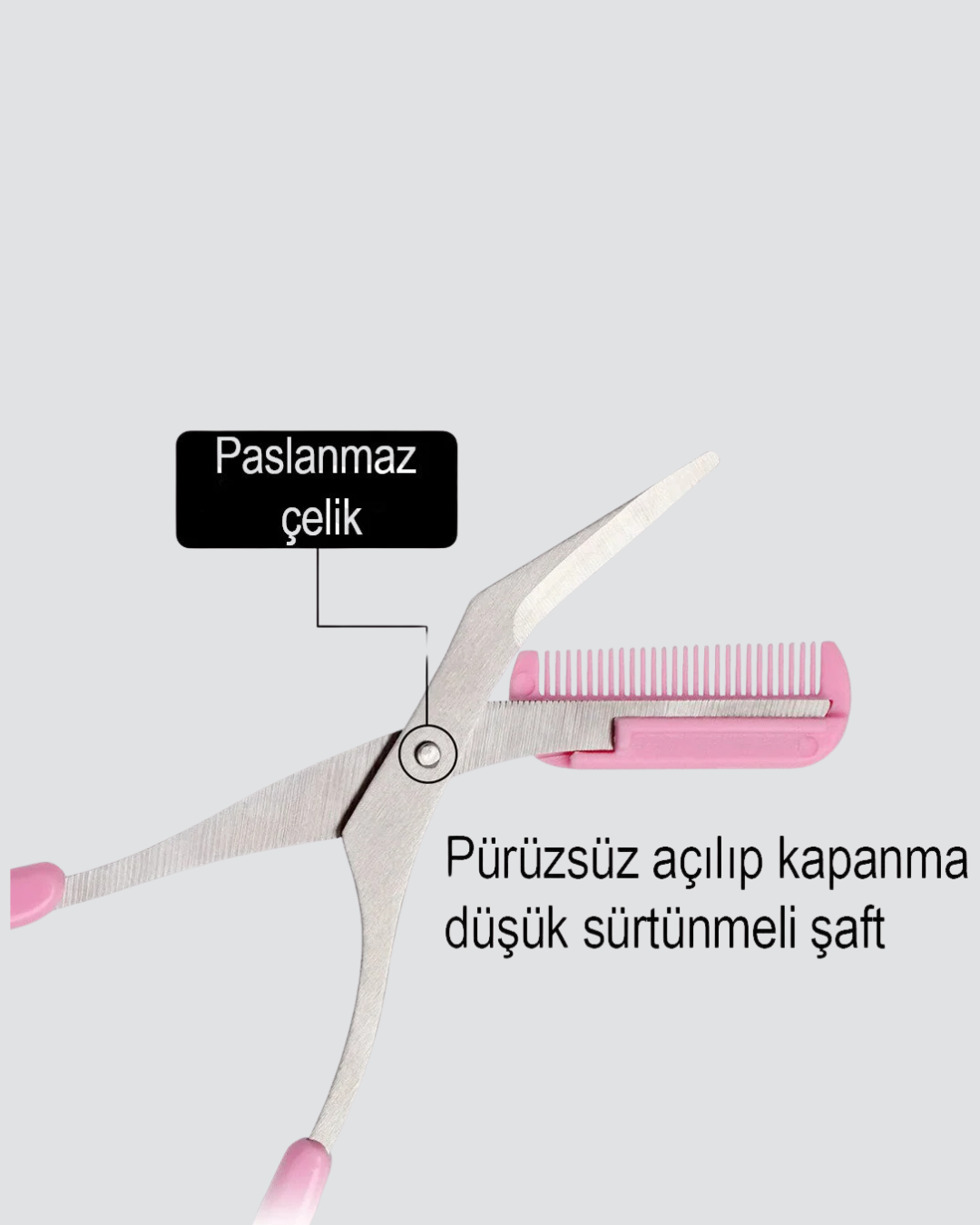 Göz alıcı kaşlara sahip olmanın en kolay yolu!Taraklı Kaş Düzeltme Makası