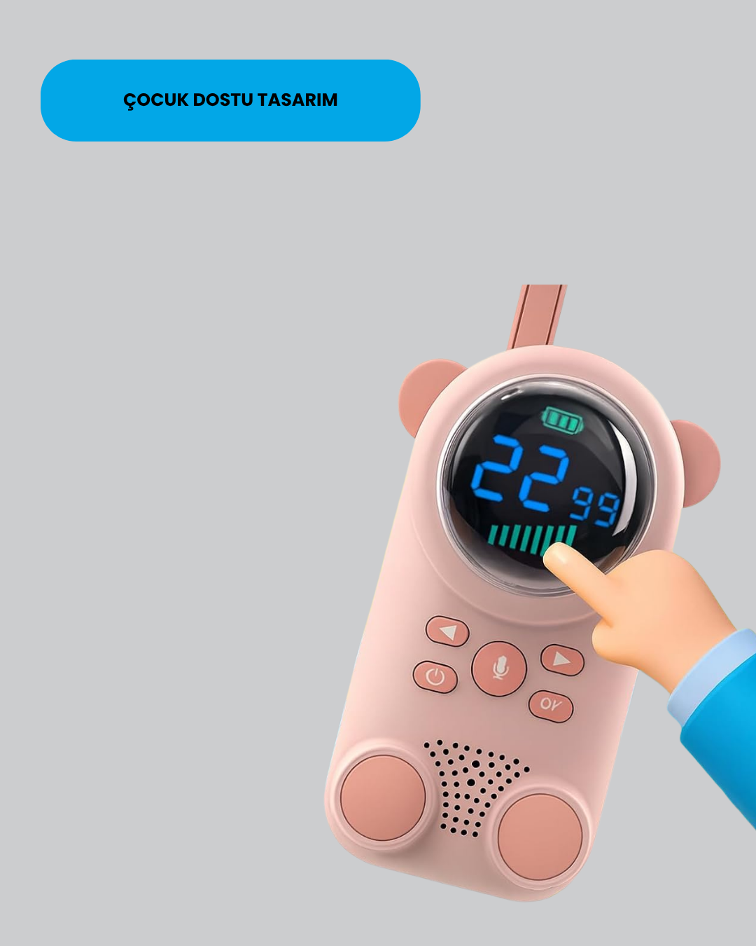 Eğlence ve güvenlik bir arada! Bu USB şarjlı çocuk telsizi