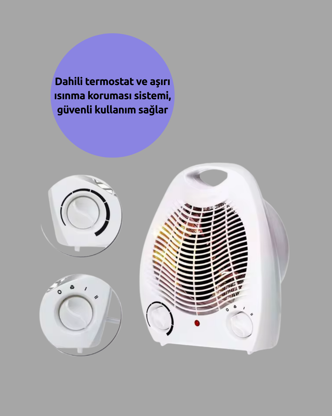 Küçük ama güçlü! Bu 2000W elektrikli ısıtıcı fan