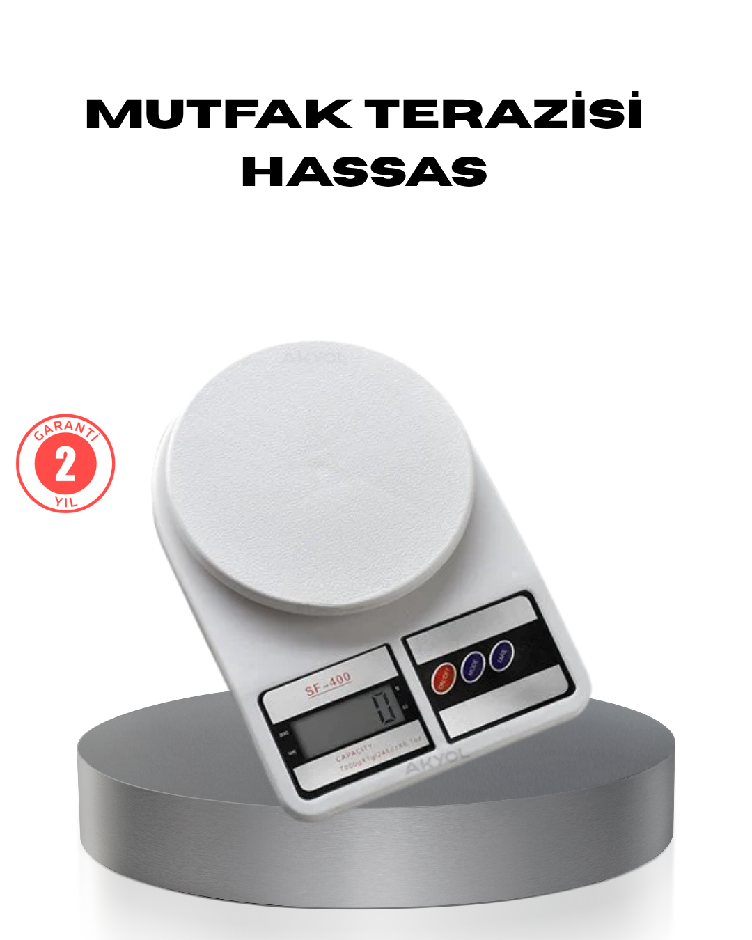 Hassas Dijital Mutfak Tartısı – 1g Doğruluk LCD Ekran Otomatik Kapanma
