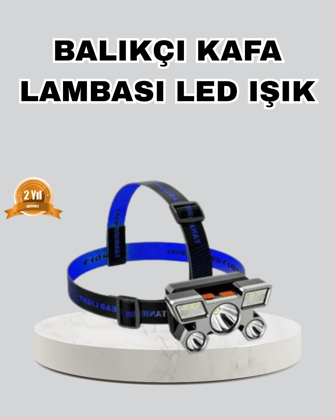 Outdoor ve Gece Balıkçılığı İçin LED Kafa Lambası – USB Şarjlı 60° Ayarlanabilir Far