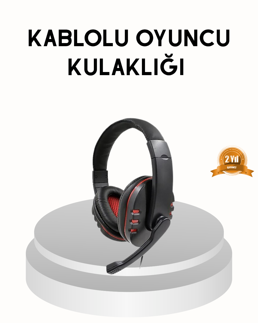 Profesyonel Gaming Kulaklık – Mikrofonlu Yumuşak Pedli Stereo Ses Kalitesi Tere Dayanıklı