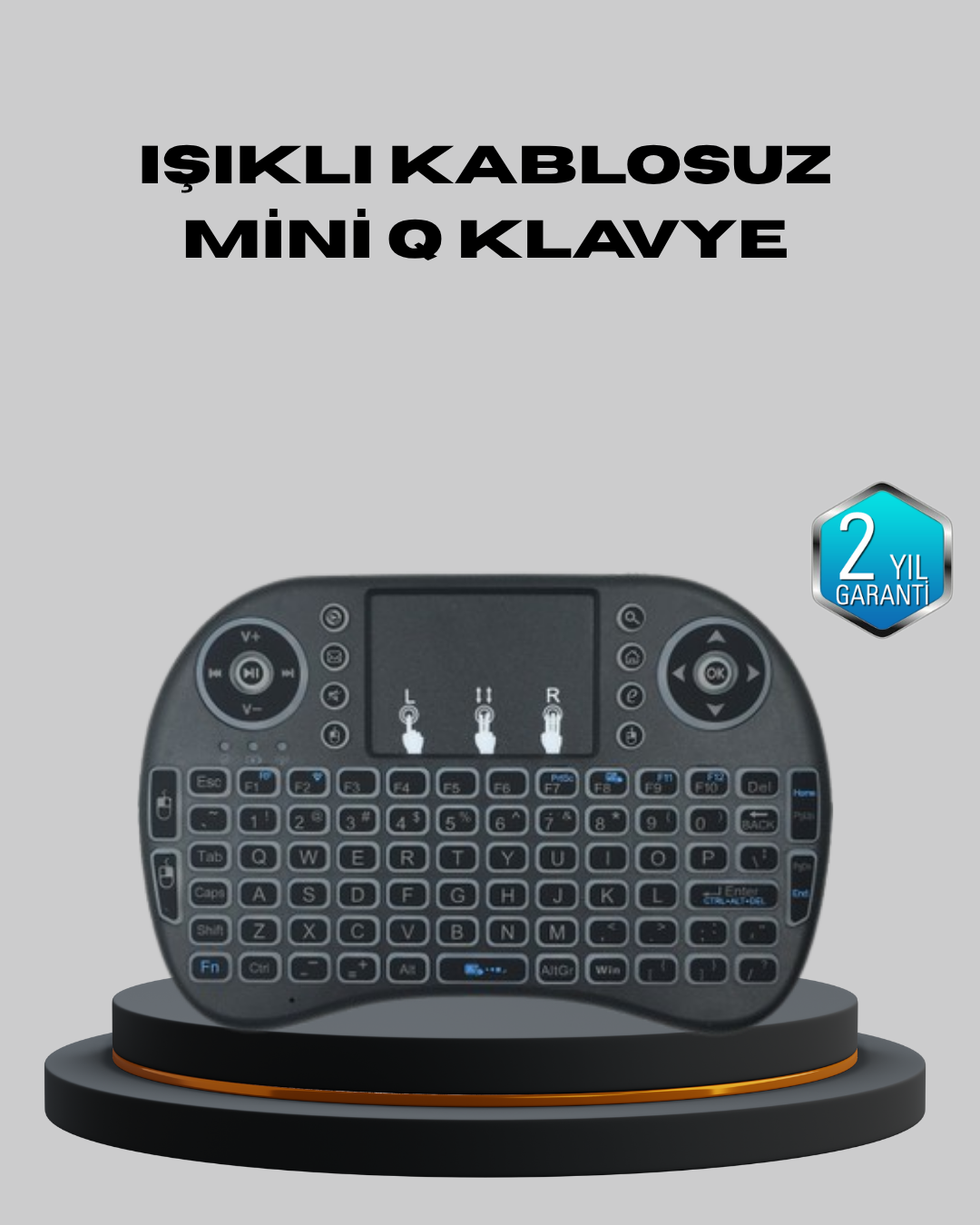 Aydınlatmalı Touchpad’li Q Klavye – Türkçe Karakterli USB Bağlantılı Numerik Tuş Takımı