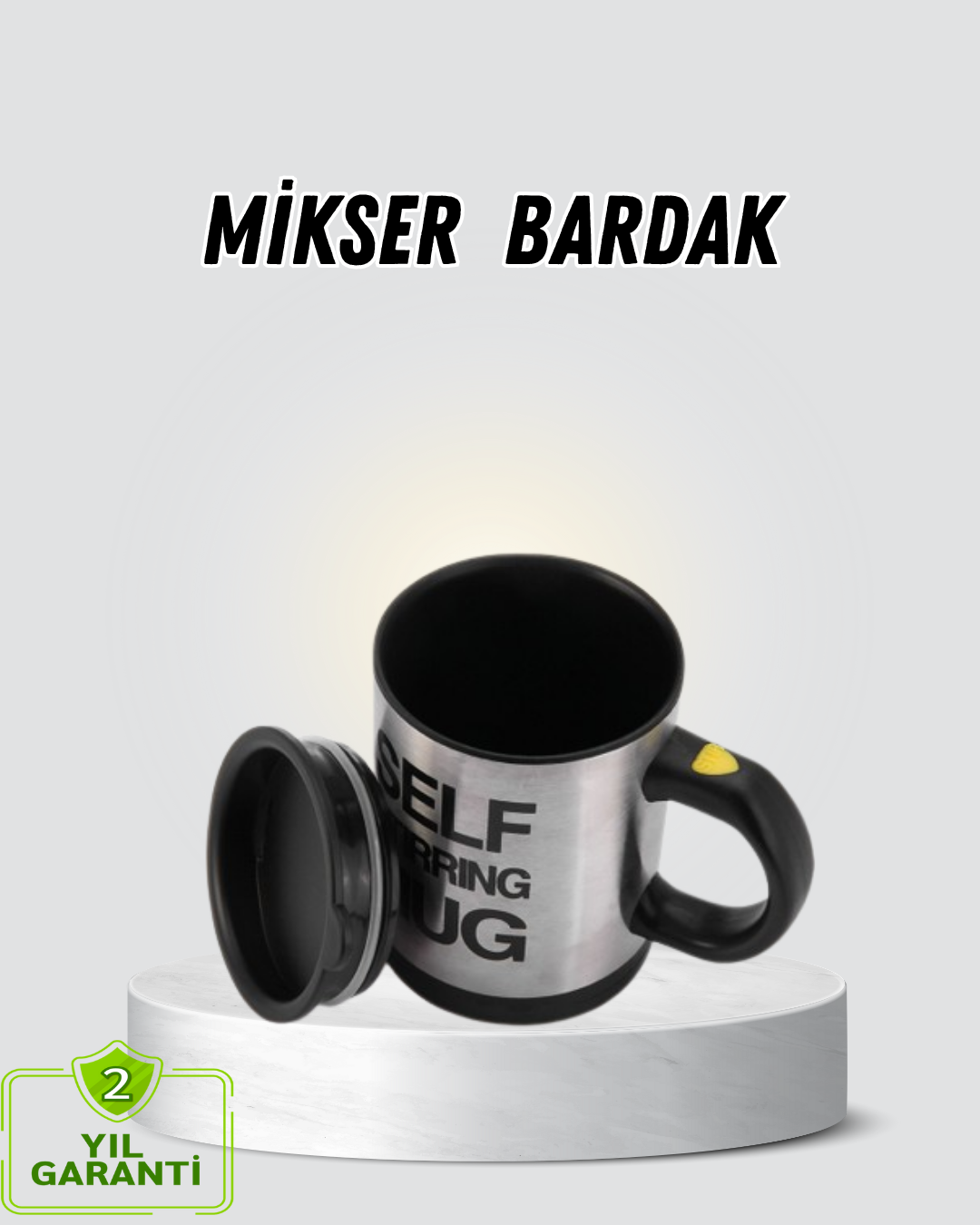 Akıllı Kendi Kendini Karıştıran Termal Kupa – Paslanmaz Çelik