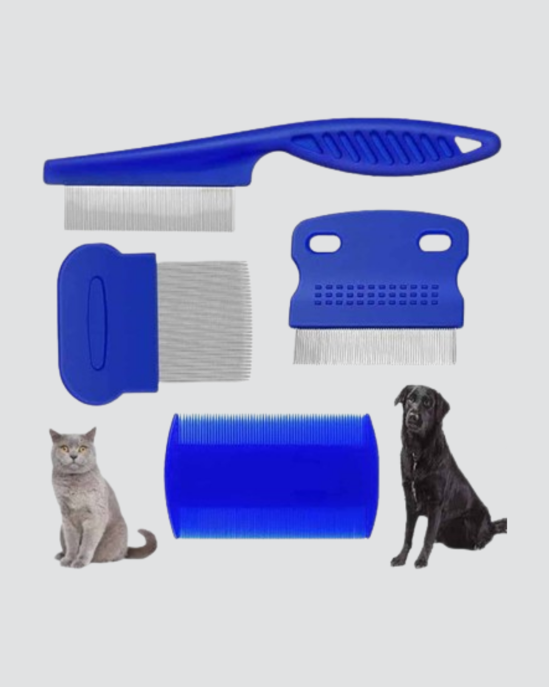 Tüylü dostlarınızın bakımını kolaylaştırmak için tasarlanan bu 4’lü evcil hayvan tüy temizleme seti
