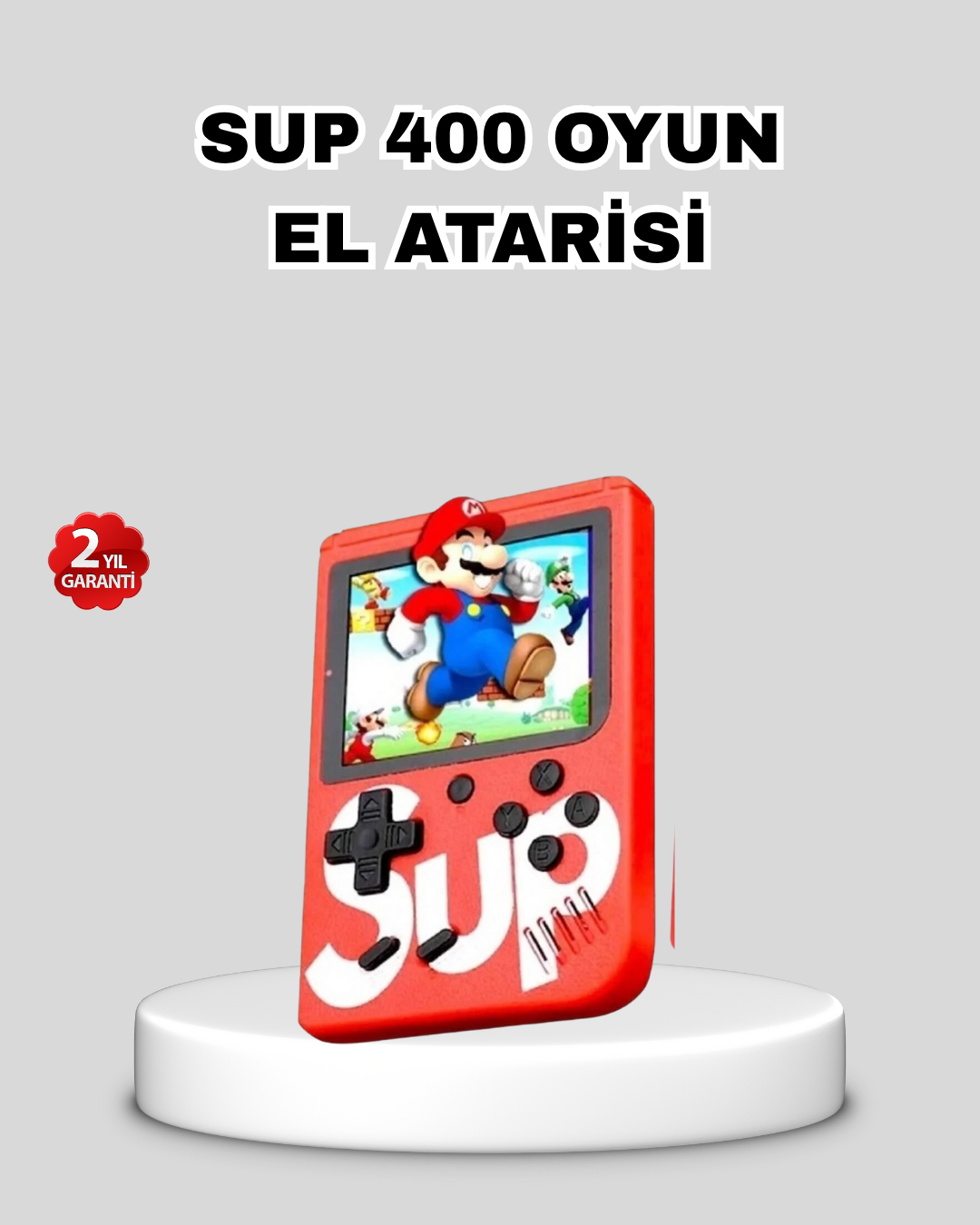SUP Retro El Konsolu – 500 Oyun 2 Oyunculu 3 İnç Ekran Taşınabilir Şarjlı Atari