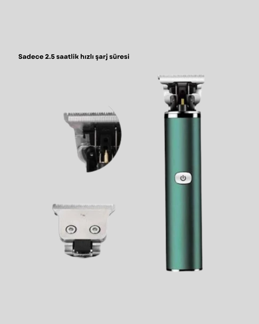 Uzun süreli performans ve güçlü batarya teknolojisini bir araya getiren 180 Dakika Kullanım Süreli Şarjlı Tıraş Makinesi